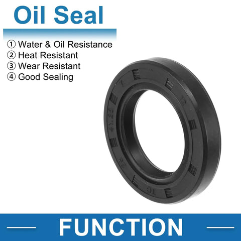 TC Rotary Shaft Oil Seal 25x41.25x7mm High Pressure Nitrile Rubber Black 5 Pack with features like water and oil resistance