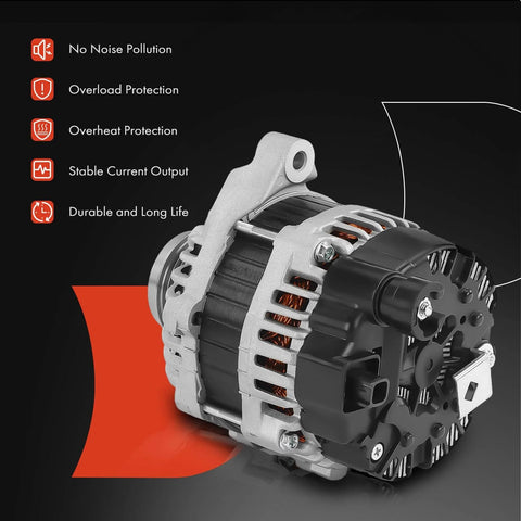 12V 105A Alternator For Honda Fit 2017 2018 2019 2020 Automatic CVT Clockwise Rotation High Quality Replacement Part Fits 31100-5KK-004 AHGA104 A005TZ0281AC