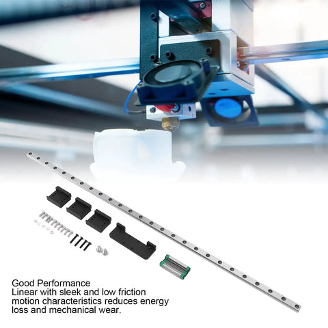 High Performance 3D Printer Linear Rail Kit for X Axis With Smooth Low Friction Motion Upgrade Durable Linear Guide Rail