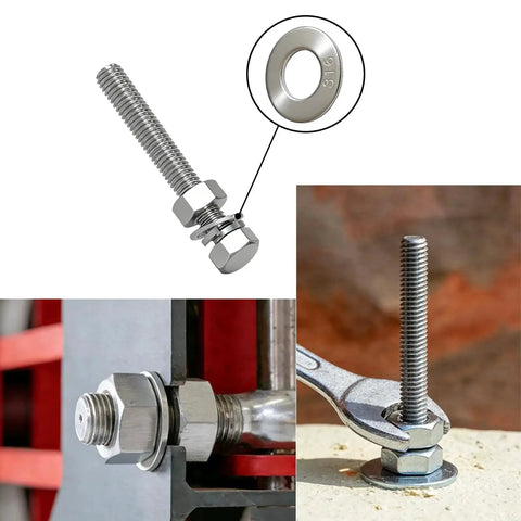Heavy-Duty 10-Pack of 3/4 Inch 316 Stainless Steel Flat Washers for Marine-Grade Toughness and Kick-Ass Corrosion Resistance in use