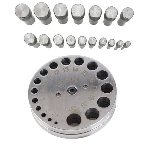 Pro Grade Disc Cutter Set For Jewelry Making With Seventeen Dies Heavy Duty Metal Forming Punch Tool For Craftsmen DIY Ring
