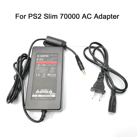 PS2 Slim 70000 Power Adapter Charger Kit With AV Cable, AC Cable And AV Cord Bundle for PS2 console