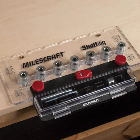 Shelf Pin Jig For Cabinets Create One Quarter Inch And Five Millimeter Shelf Holes With 32 Millimeter Spacing Detachable Fence