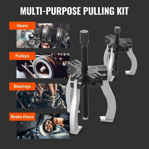 Gear Puller Set With 3 Inch And 7 Inch Pullers, 3 Jaw Gear Bearing Flywheel Pulley Removal Tool, Reversible Jaws for automotive use
