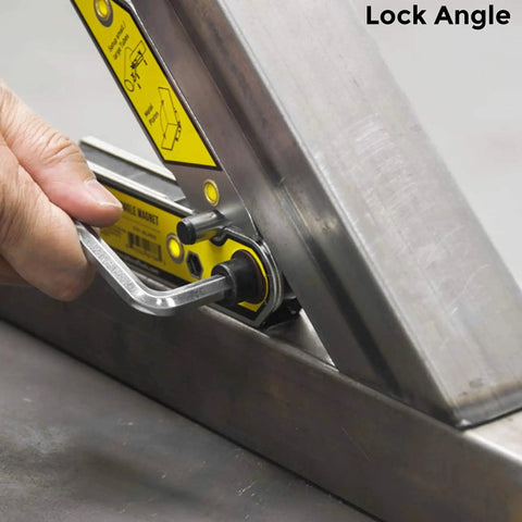 Adjustable Angle Magnetic Welding Square With Inside And Outside Magnets, 6 Inch Fixture For Sheet Metal And Pipes, 30 To 270 Degree Range, 33 Lb Pull, MLA600 By Strong Hand Tools, Heavy Duty Magnetic Square For Precise Fixturing And Metal Fabrication.