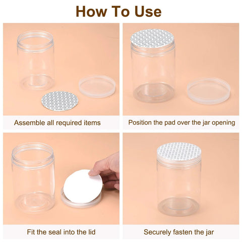 Awclub 40mm foam lid liner for round jars; white, 100-pack tamper-resistant cap seals.