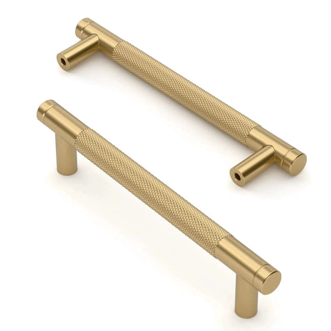 10 Pack 5 Inch Cabinet Pulls Champagne Bronze Knurled Handles For Cupboard And Drawer Kitchen Cabinet Hardware 128mm Length
