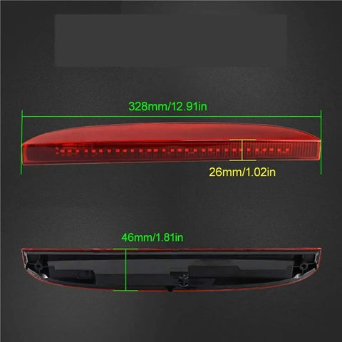 Dimensions of Plug And Play High Mount Third Brake Light Stop Lamp For Renault Clio with LED Smoke Lens in red