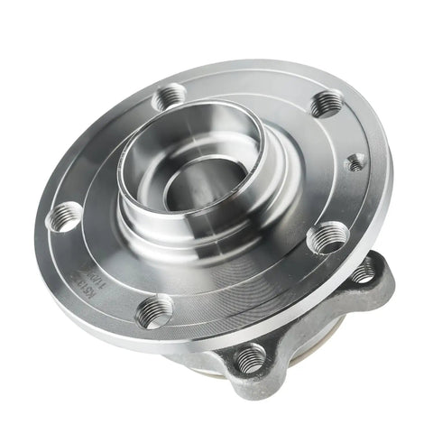 Front view of Pair Front Wheel Bearing And Hub Assemblies For Audi And VW Models Kit Fits 04 To 13 A3 15 To 18 Q3 Quattro