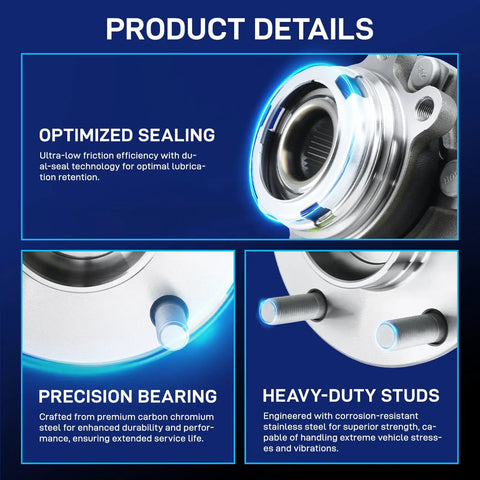 Product details of Front Wheel Hub And Bearing Assembly 513296 Replacement For 2007 2018 Altima 2009 2021 Maxima