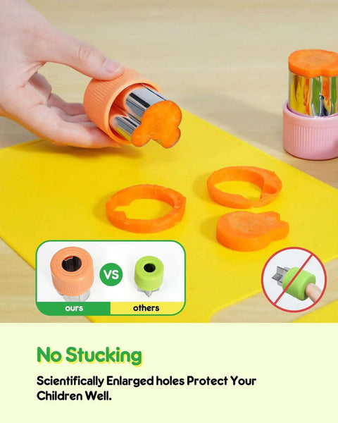 Kids Kitchen Knife Set 11 Pcs Montessori Tools For Toddlers 3 Plus Real Cooking Playset Kid Friendly vegetable shape cutters.