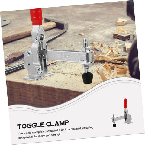Heavy Duty Welding Toggle Clamps Set 2 Pack With Rubber Tip Guards Quick Release Fixed Clamps for woodworking jigs on tabletop