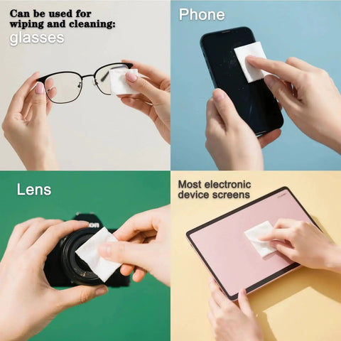 XL Lens Wipes 200 Count Ammonia Free Streak Free for Glasses Sunglasses cleaning phone, glasses, camera lens, tablet