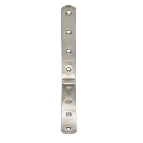 Heavy Duty 6x6 Inch Right Angle Shelf Bracket, 4mm thick stainless steel, brushed nickel finish, front view