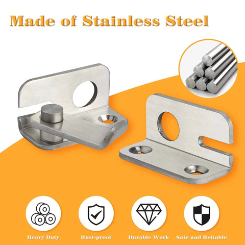 Heavy Duty Stainless Steel Flip Gate Latch For Shed Doors And Barn Fence Locks With Brushed Finish Size S shown in detail