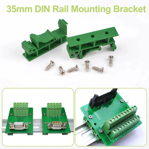 Durable Plastic DIN Rail Mounting Adapter Kit 10 Sets For 35mm Rails With Circuit Board Mount Brackets Carrier Clips And Easy Snap In Install For Electrical Panels And Enclosures