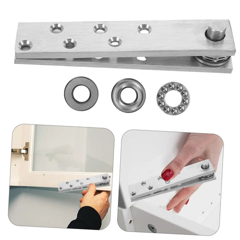 Hideaway Heavy Duty Stainless Steel Hidden Door Pivot Hinges For Solid Wood Doors Bookcase Secret Cabinet Design With Ultra Smooth Rotation Concealed Invisible Hinges Coolhiya showing installation and components