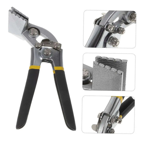 Manual Metal Bender Pliers With Serrated Jaws Hand Seamer Tool For Sheet Metal Bending Locking Handle Anti Slip Jaw Design