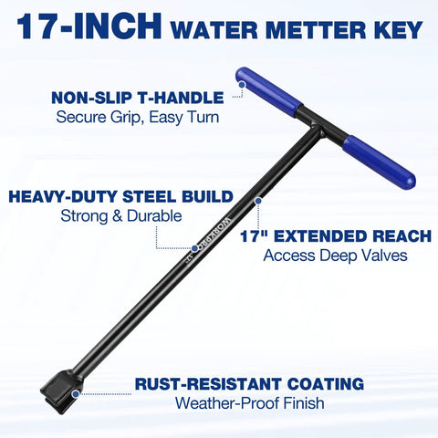 Meter Key Types Heavy Duty 17 Inch Water Meter Key With 4 Way Utility ...