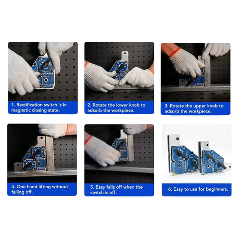 Two Pack Welding Magnets 28kg Magnetic Holder Set With On Off Switch 90 Degree Fixture For Metal Fabrication And Assembly