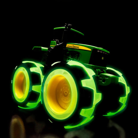 John Deere Monster Treads Lightning Wheels Monster Truck Toy With Motion Activated Lights, Oversized Monster Truck Wheels, Durable Build For Rollover Fun, Realistic Tractor Look For Ages 3 Years And Up.