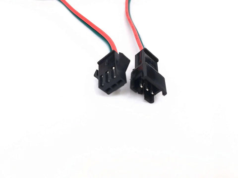 5M 16.4Ft 3 Pin JST SM LED Connector Cable For WS2812B WS2811 SK6812 Symphony LED Strips With Male And Female Plugs