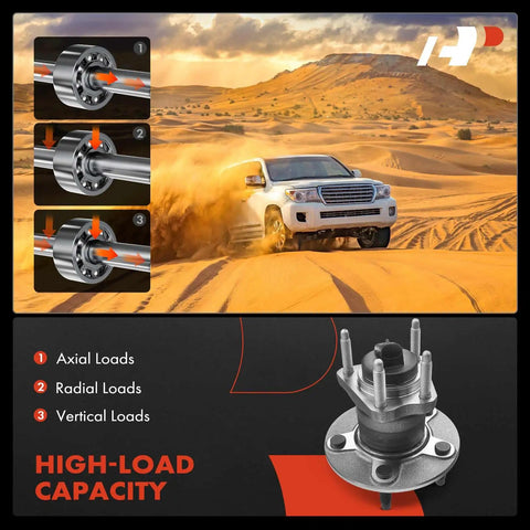 Axial, radial, vertical load capabilities of Two Pack Rear Wheel Bearing And Hub Assembly With Abs For Chevy Cobalt 2009 2010 HHR 2008 2010 Malibu