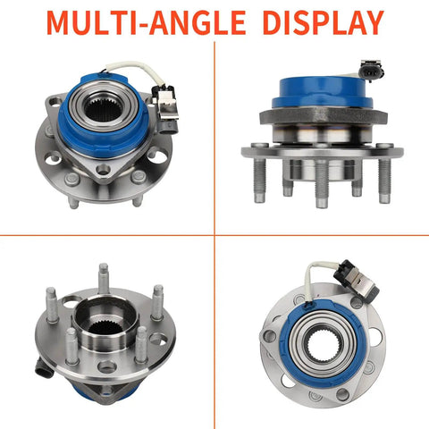 Front Wheel Hub & Bearing Assembly (Single Unit, Left or Right) Fits Chevy Pontiac Cadillac Oldsmobile Buick Models, Sealed Ball Bearing Wheel Hub 513087, OE Fit, Includes High-Temp Grease multi-angle display