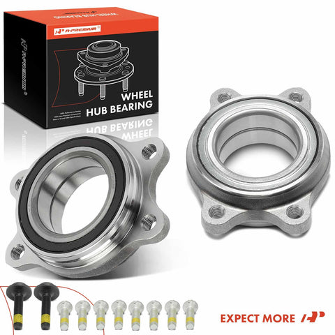 2x Wheel Bearing and Hub Assembly for Audi A4 A5 A6 Q5 S4 S5 S6 S7 A8 Quattro and Allroad 2008-2018 Front and Rear Replacement Kit