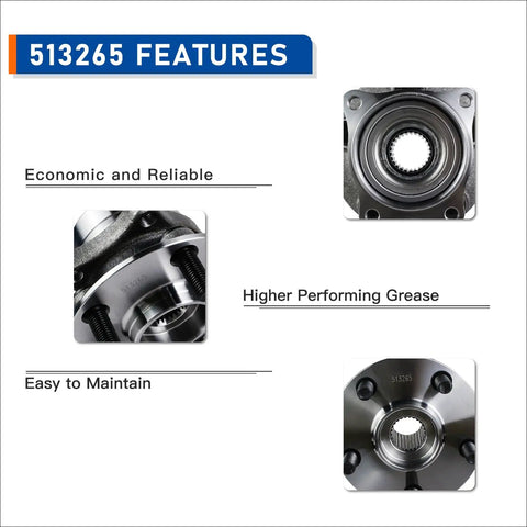 Front Wheel Bearing And Hub Assembly 513265 For Toyota Prius 2004 2009 Replacement Direct Fit Plug And Play with detailed features