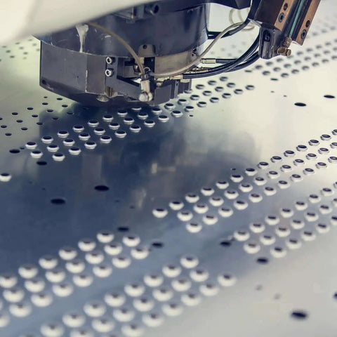 Hydraulic Hole Punch Die Set 8x15mm Oval Hole For Electric Punching Machine in action on metal sheet