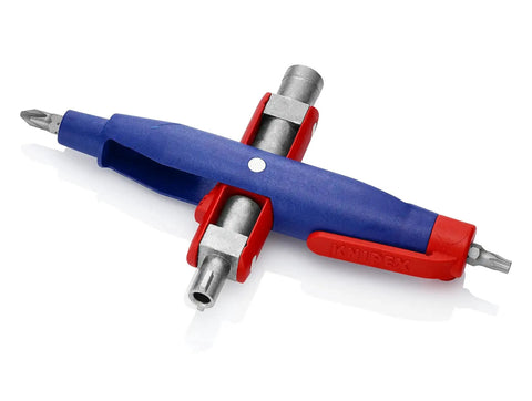Pen Style Control Cabinet Key With Swivel Four Profile Heads, Eight And One Eighth Inch Long, for gas, water, and electricity shutoffs