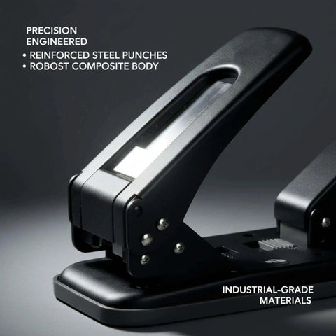 Tough As Nails Heavy Duty 2 Hole Punch For Office, School, And Home, 100 Sheets Capacity, 80mm Hole Spacing, portable paper punch