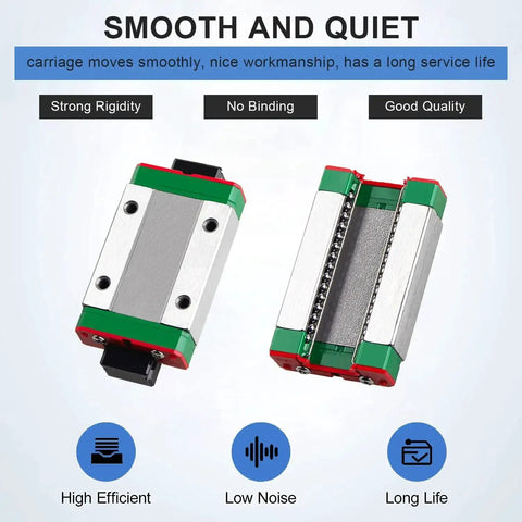 350mm MGN9 Linear Rail Guide With MGN9H Carriage Block for DIY 3D Printer, showing smooth sliding components