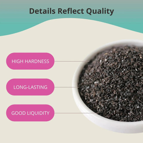 100 Grit Aluminum Oxide Blast Media delivers fast, consistent surface prep for metal, glass, and stone, close-up view in bowl
