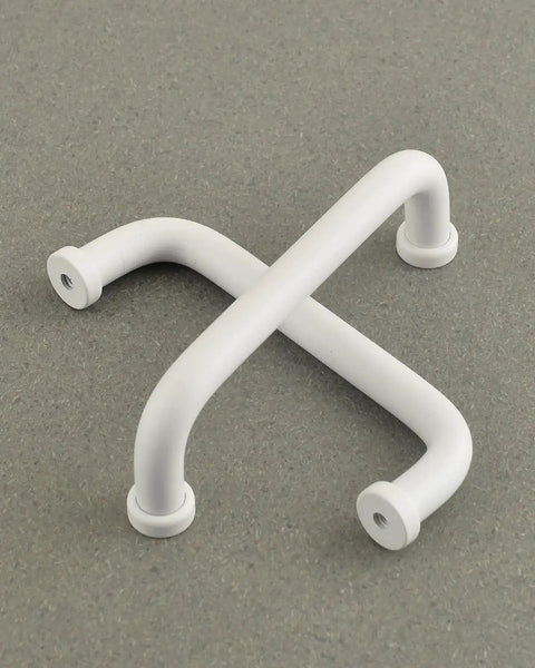 Five Pack White Modern Cabinet Pulls Drawer Handles With Three And Three Quarters Inch Hole Centers 96mm Aluminum Alloy Durable