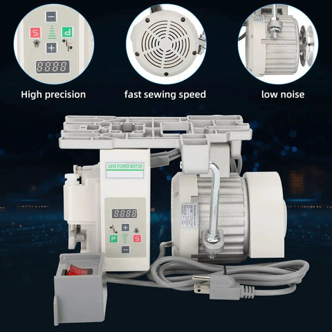 Beefy Industrial Sewing Machine Servo Motor With Controller And Foot Switch Brushless 110V 750W 1HP 200 To 6000 RPM CW CCW