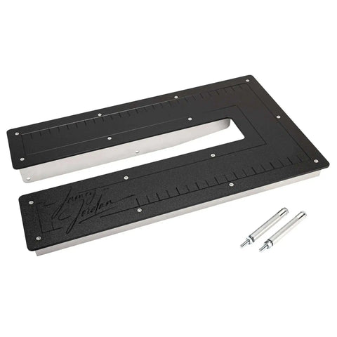 19 Inch Plate Bead Roller Kit for Metal Fabrication with included parts and accessories, featuring black rectangular component and attachments.