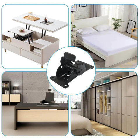 Heavy Duty Folding Brackets 4 Pack Self Locking Steel Hinges With Screws For 0 To 180 Degree Adjustable Support on furniture