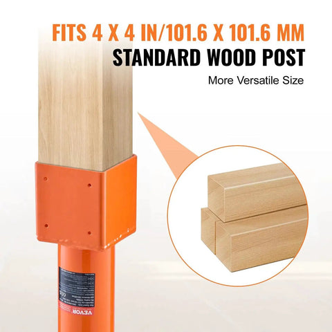 Adjustable Screw Jack Post 13.2 To 18.7 Inch Height 4x4 Leveling Jack 24700 Lb for wood posts