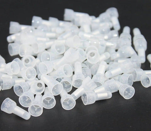 1000Pcs CE2 Closed End Wire Crimp Connectors Protective Cap Nylon Crimp Cap With Tin Plated Copper Ferrule Terminal Built Tough
