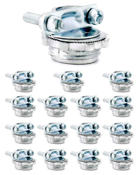 QWORK cable connectors, 16-piece 1/2-inch steel clamp-type for metallic conduit