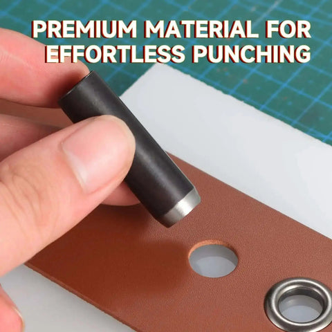 Leather Circle Cutter Set With 10 Round Punch Tools And High Carbon Steel Dies for 2mm to 10mm holes in use on leather material