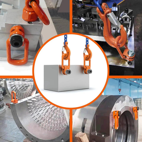 2 Pcs Eye Bolt M12 X18 Universal Swivel Hoist Rings 360 Degree Rotation in lifting and rigging applications.