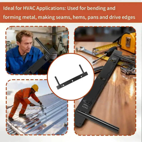 Folding Metal Bender Tool For Sheet Metal And HVAC Ducts 15 Inch Hand Tool with adjustable scale and sturdy handle