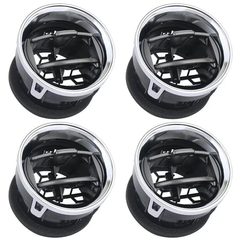 Ford F150 Dashboard AC Heater Vent Louvers 4 Piece Set Replacement 2009 2014, shown as four circular units