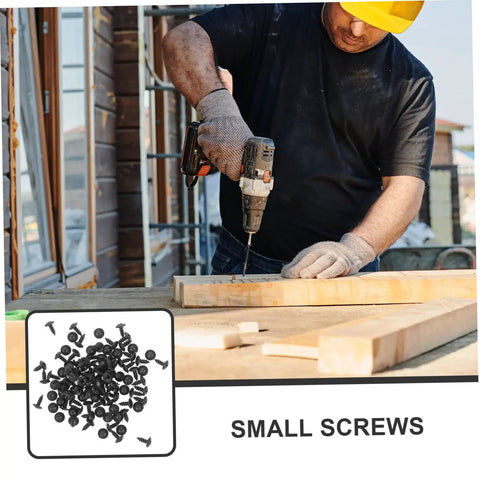 Craftsman using 100 Pack M4 X 10mm Iron Screws Set For Home Improvement And Furniture Projects, small screws inset