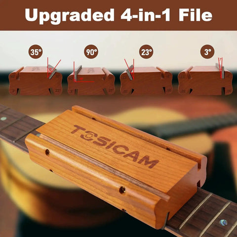 Guitar Fret Bevel File 4 In 1 With Fret Bevel Angles 3 Degrees 23 Degrees 35 Degrees And 90 Degrees for luthier use