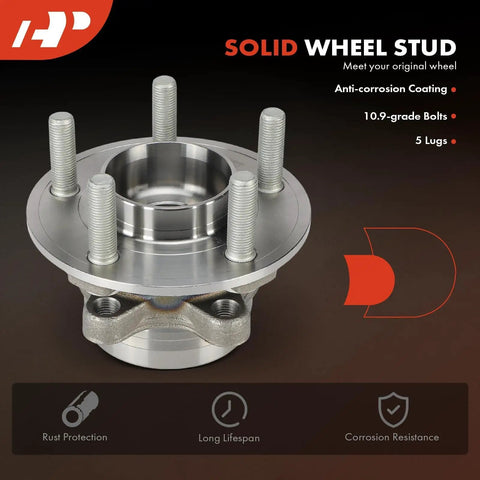 Two Front Wheel Bearing And Hub Assemblies For Ford Explorer 2020-2023 And Lincoln Aviator 2020-2022 RWD, 5-Lug Compatible