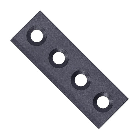 Heavy-Duty Carbon Steel Sliding Barn Door Connector Adapter For Splicing Tracks No-Drill Installation 4-Hole Fixation For Strong Load Bearing